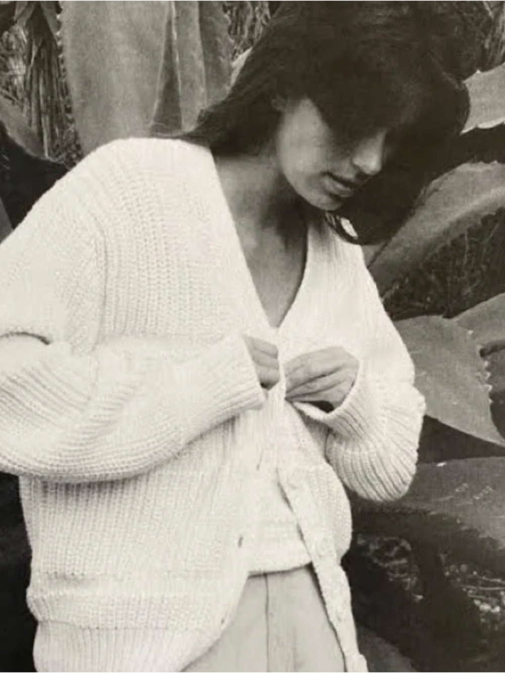 OZMA Khaki Margot Chunky Knit Cardigan